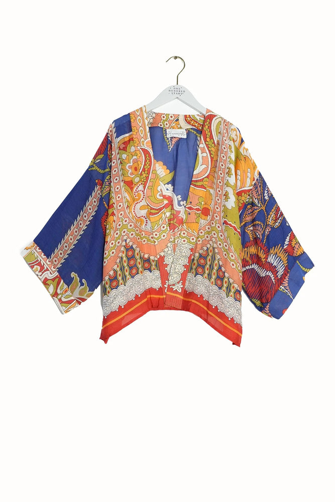 Carnival Kimono in Cobalt
