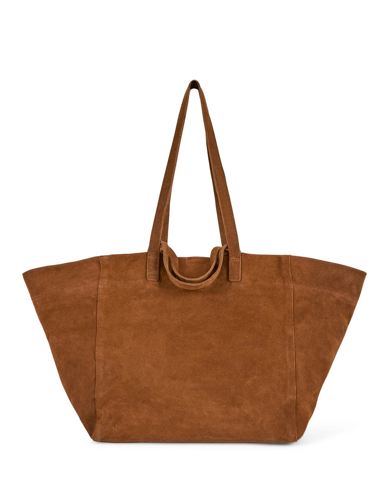 Soho Slouch Suede Bag - Tan