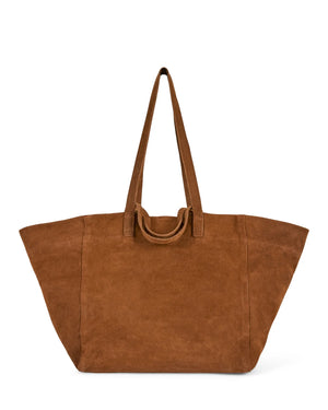 Soho Slouch Suede Bag - Tan