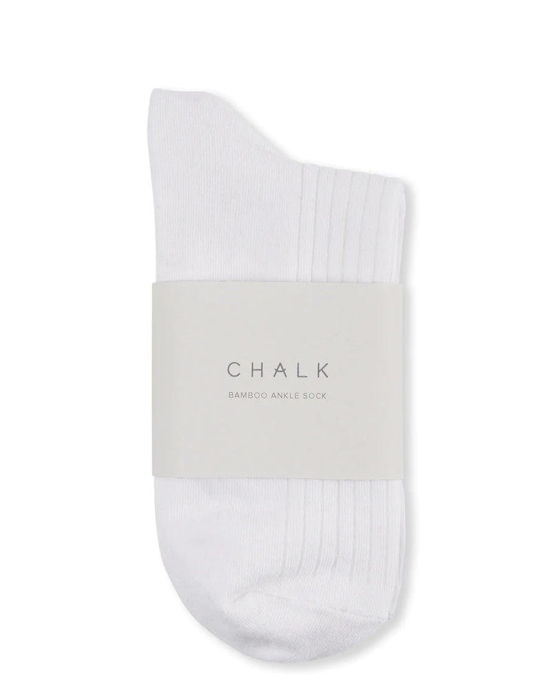 Bamboo Ankle Sock - White