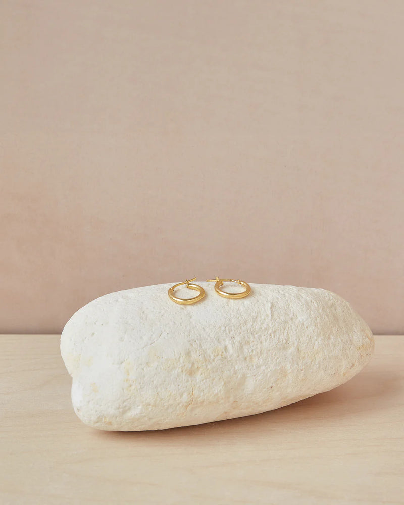 10mm Hoop Earrings - Gold