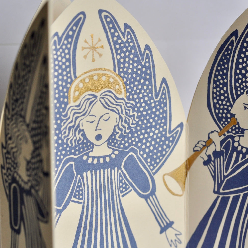 Extra Special Choir of Angels - Triptych Christmas Card