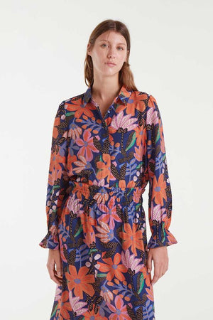 Light Crepe Shirt -Tiger Lily