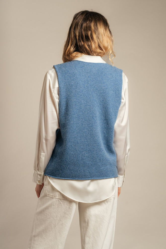 Corry V Neck Tank Top - Jeans