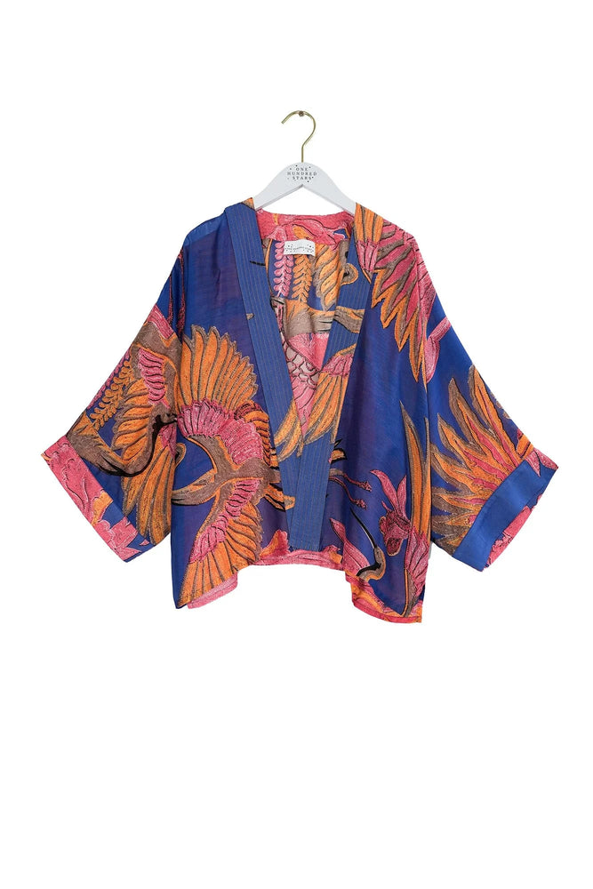 Crane Kimono in Cobalt