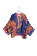 Crane Kimono in Cobalt