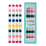 Multi-Stripe Dinner Candle - Pack of 4
