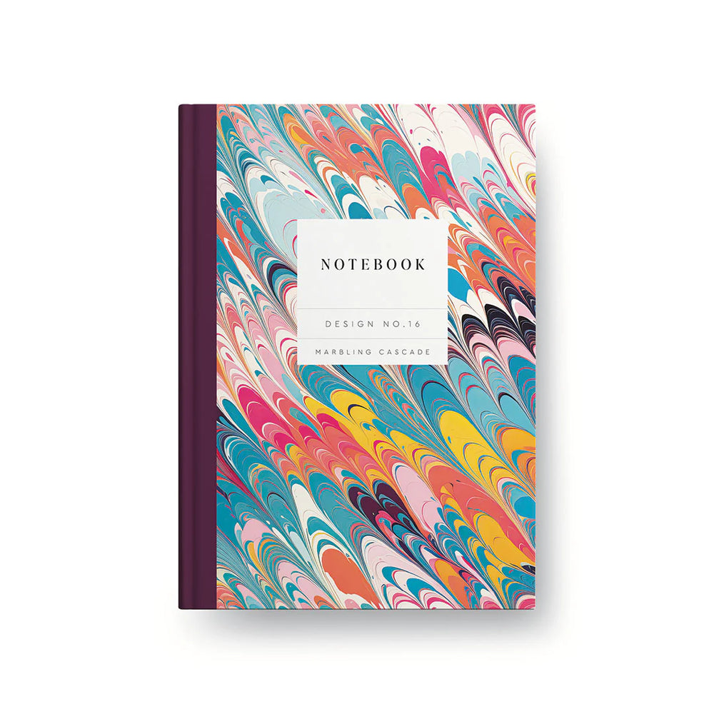 Design No. 16 Marbling Cascade Kaleidoscope Hardback Notebook