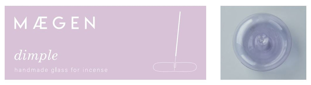 Dimple Glass Incense Holder - Lavender