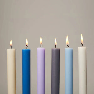 Mixed Box of 12 Tall Candles - Pebble Beach