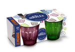 25cl Duralex Coloured Glass Tumblers - Mixed Pack of 4