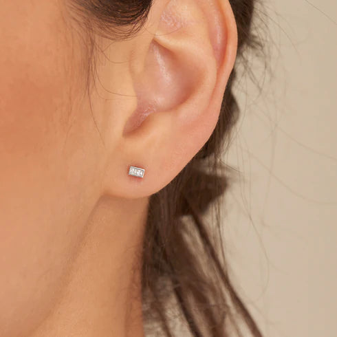 Glam Mini Stud Earrings Silver