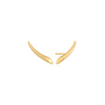 Gold Arrow Climber Stud Earrings