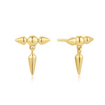 Point Stud Earrings in Gold