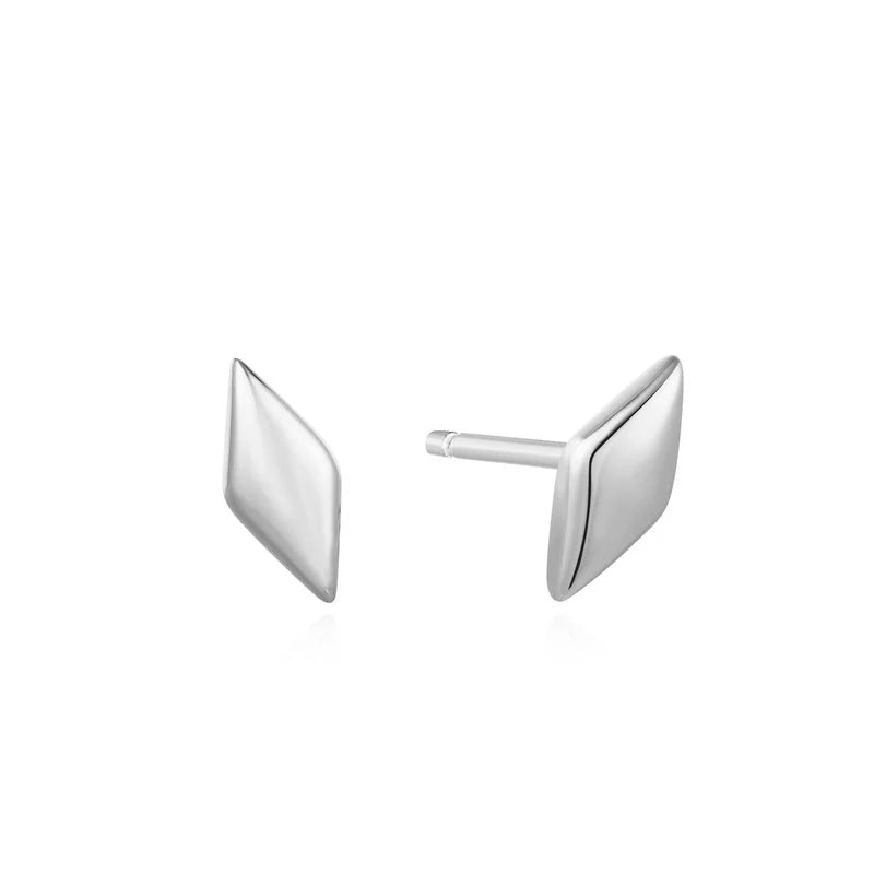 Silver Diamond Shape Studs - Dusk Divas