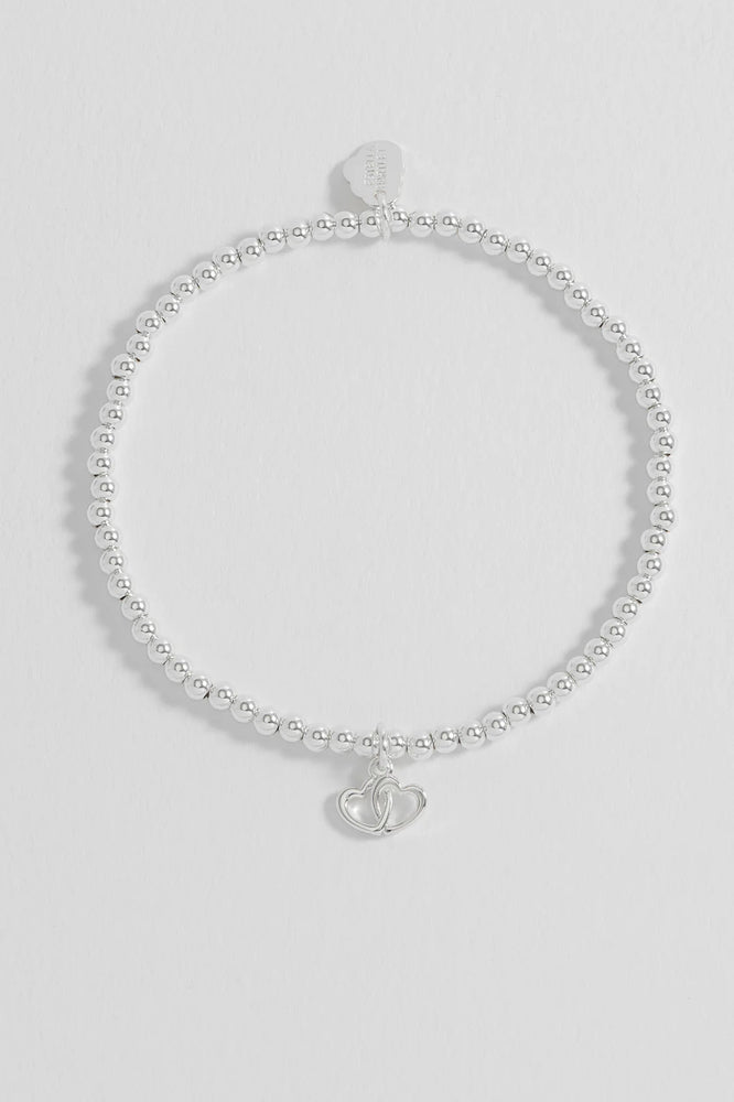Double Heart Sienna Beaded Bracelet