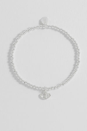Double Heart Sienna Beaded Bracelet