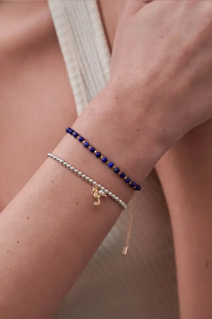 Amelia Bracelet Gold Plated With Lapis