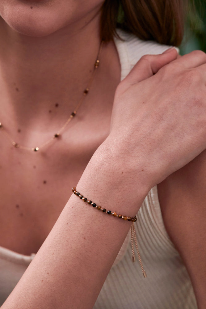 Amelia Bracelet Gold Plated With Tiger's Eye