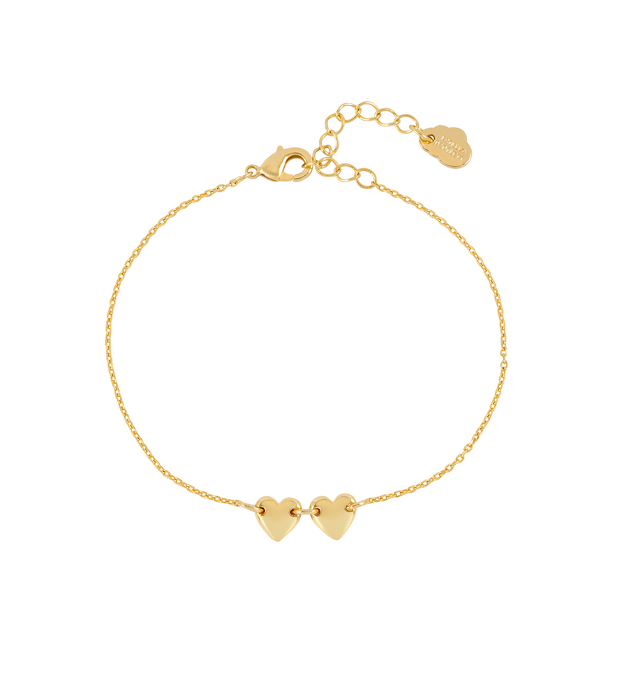 Gold Connected Hearts Bracelet