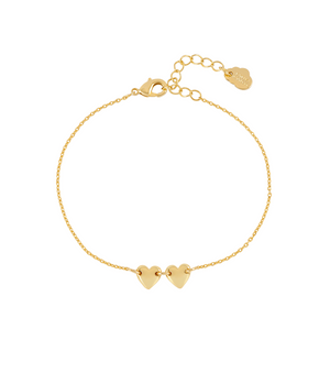 Gold Connected Hearts Bracelet