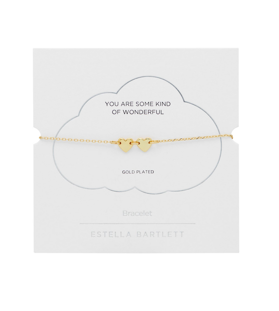 Gold Connected Hearts Bracelet