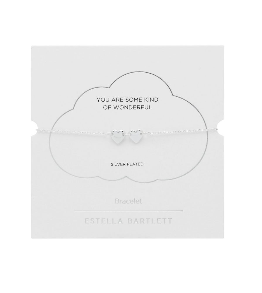 Silver Connected Hearts Bracelet