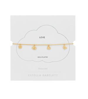 Gold Bee And Butterfly Charm Bracelet