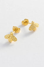 Bee Stud Earrings Gold