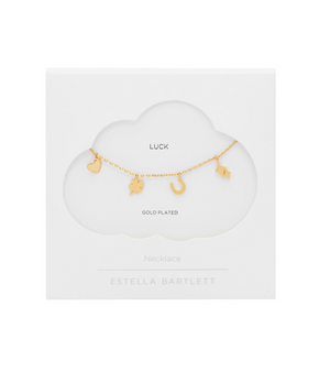 Gold Love and Luck Charm Necklace