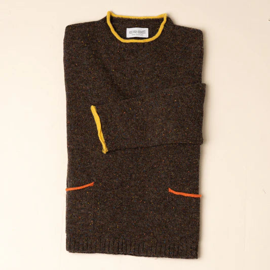 Tweed Nep Sweater - Bark