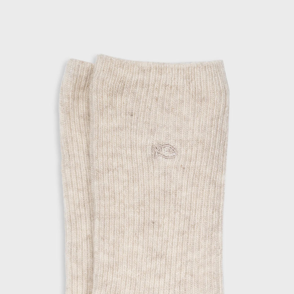 Wool Socks with Angora - Beige