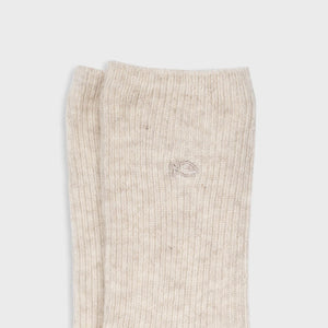 Wool Socks with Angora - Beige