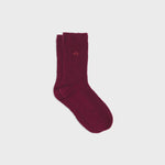 Wool Socks -Burgundy