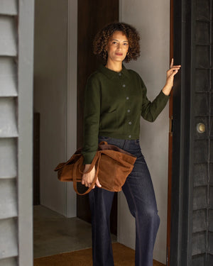 Soho Slouch Suede Bag - Tan