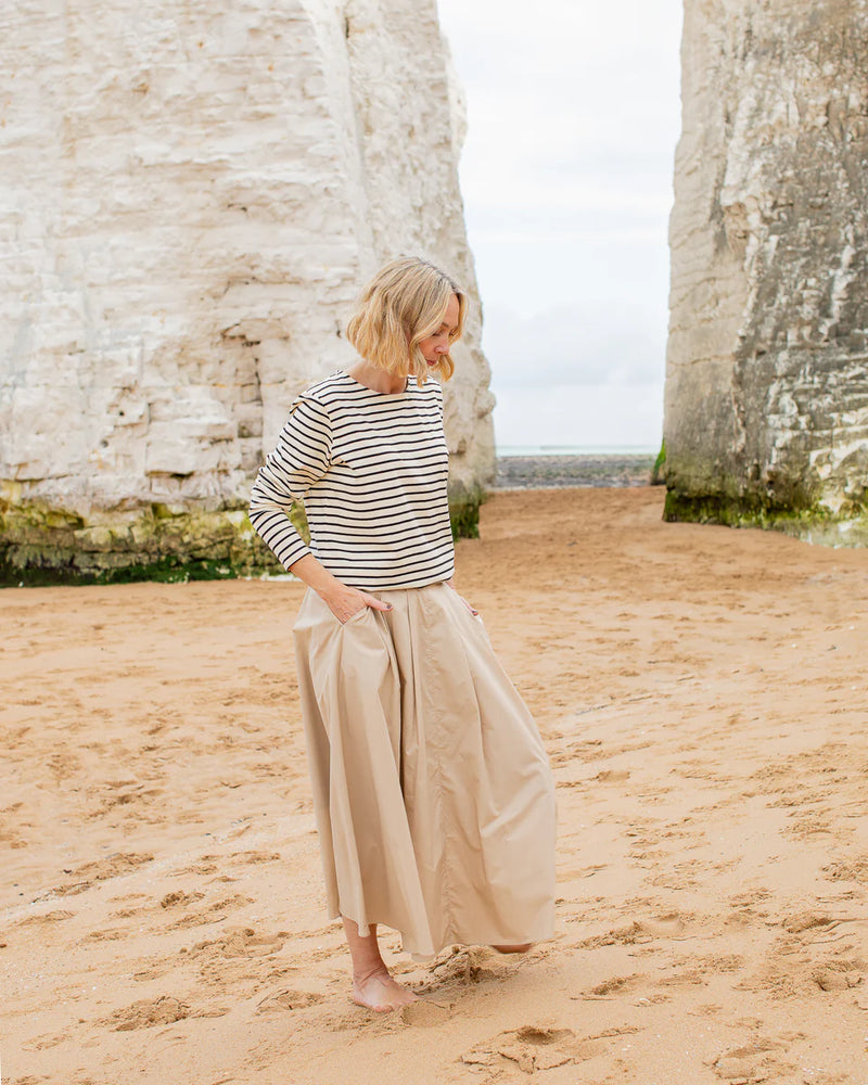 Fleur Stripe Top - Black/Cream