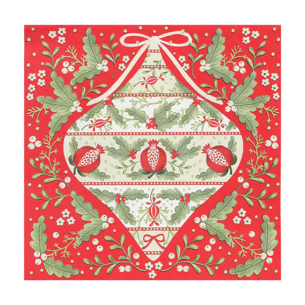 Folklore Red Napkins - Red - 21 Pack