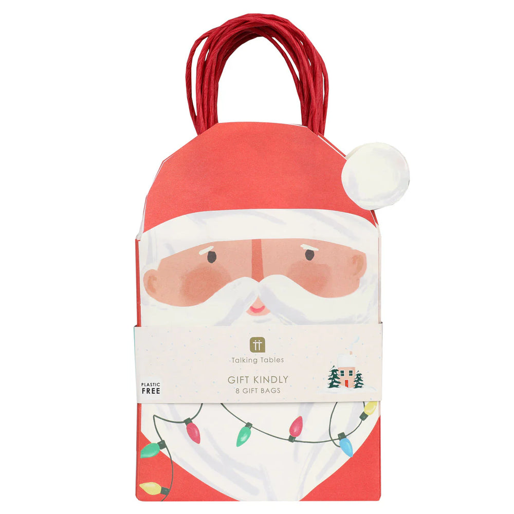 Fun Guy Santa Gift Bag - Pack of 8