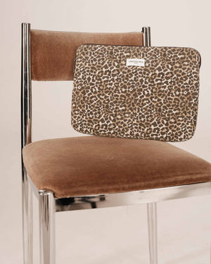 Sherry Quilted Laptop Bag - Leopard