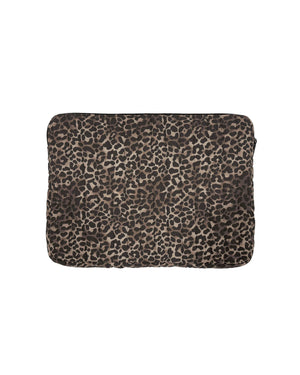 Sherry Quilted Laptop Bag - Leopard