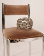Shireen Quilted Make-Up Bag/ Toilet Bag/ Clutch - Leopard