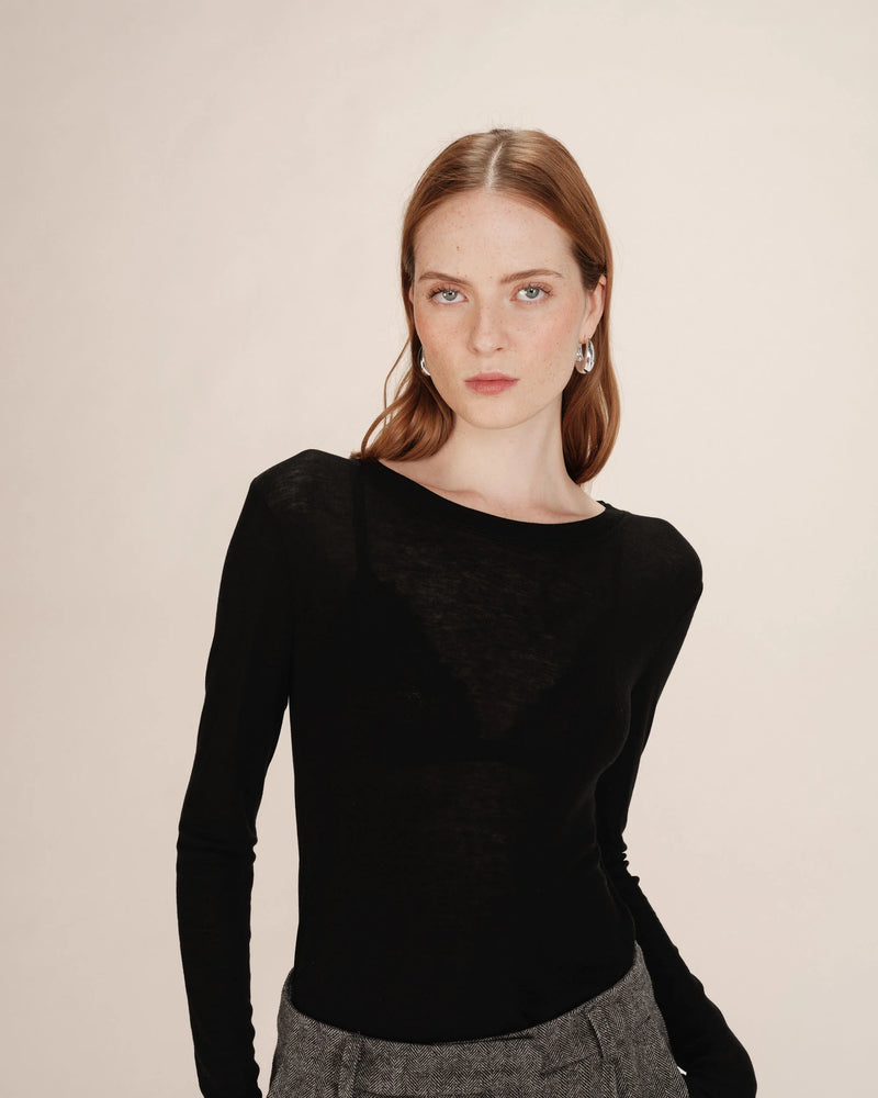 Toni Long-Sleeved T-Shirt - Black