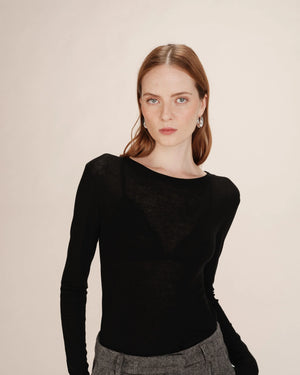 Toni Long-Sleeved T-Shirt - Black