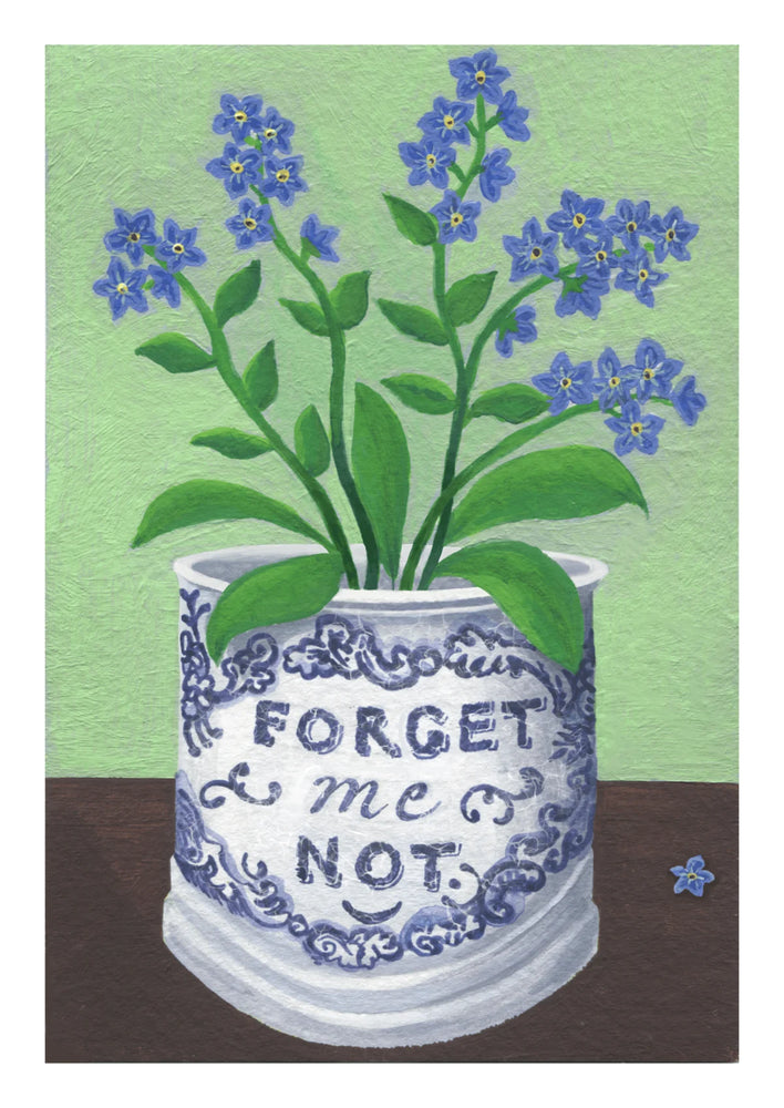 Forget-Me-Nots in a Staffordshire Jug Card