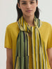 Broken Stripes Organic Cotton Scarf - Light Yellow