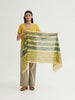 Broken Stripes Organic Cotton Scarf - Light Yellow