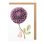 Purple Dahlia Card