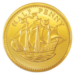 Chocolate Queen Victoria Half Penny - Extra Large
