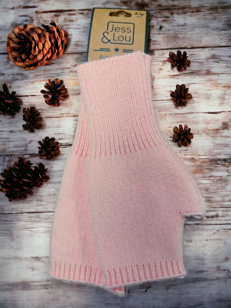 Fingerless Gloves - Pink