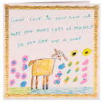 Good Luck in Your New Job Handprinted Card